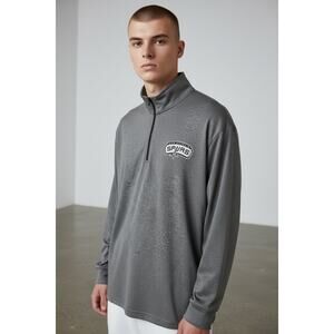 San Antonio Spurs Quarter Zip Pullover XL NBA Gray Athletic